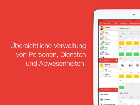 Dienstag - schedule your team I Shift Planer I Employee Scheduling I Roster Calendar screenshot 2