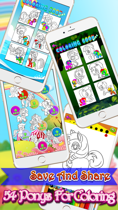 How to cancel & delete Best Pony Animal Book Fairy Princess Coloring Page from iphone & ipad 1