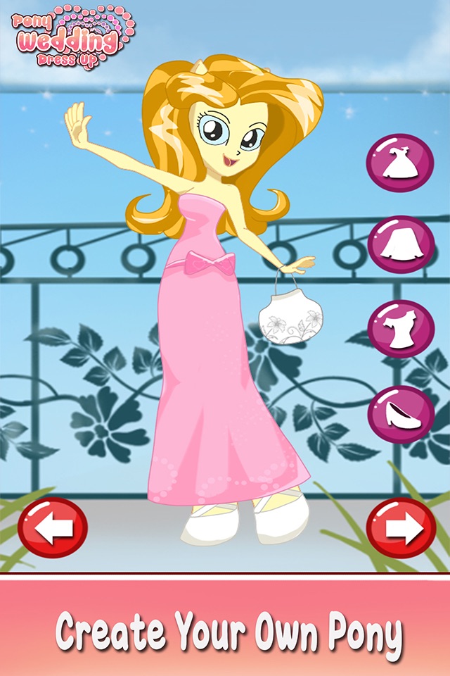 Bride Pony wedding girl princess dress up makeover screenshot 3