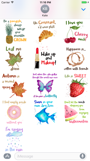 Watercolor Quotes Stickers by Maraquela(圖3)-速報App