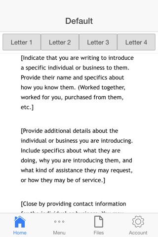 Introduction Letter screenshot 2