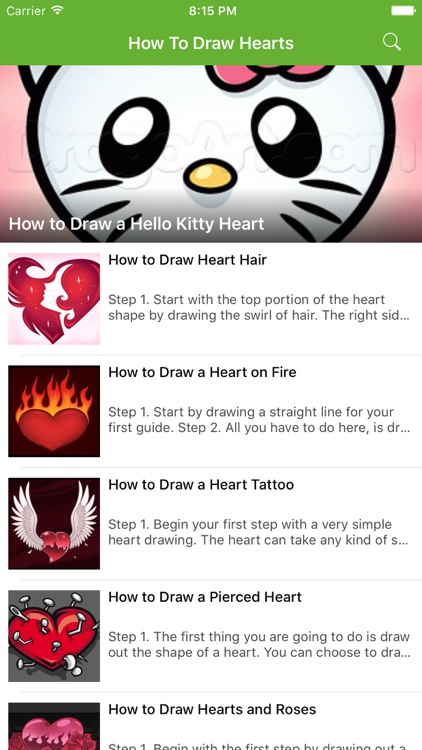 How to Draw Hello Kitty with Heart (Hello Kitty) Step by Step