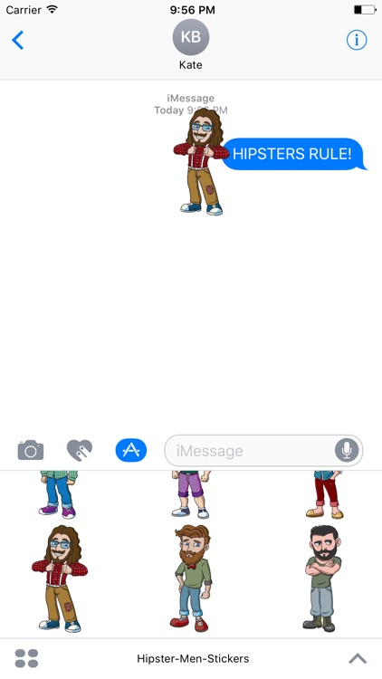 Hipster Men Stickers - Hippy Fashion Edition