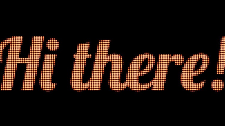 Banner Text - Scrolling LED Style Text