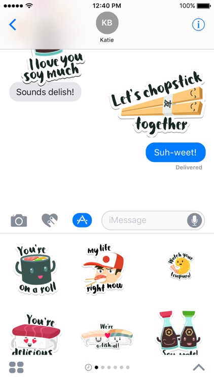 Sushi Stickers for iMessage