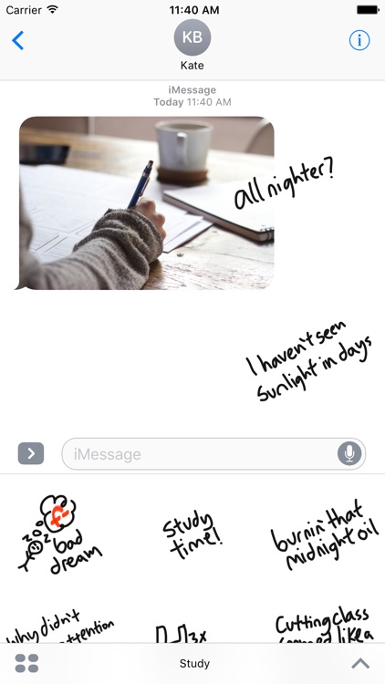 Study sticker pack - college stickers for iMessage