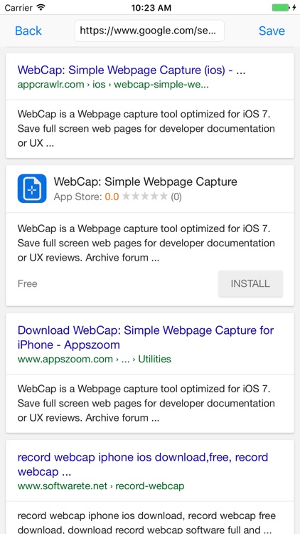 WebCap: Simple Webpage Capture