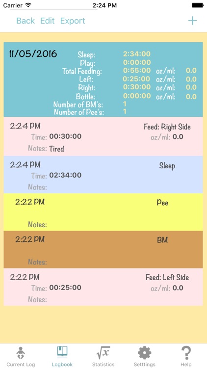 Baby Log PRO - Feed Timer Breastfeeding Tracker