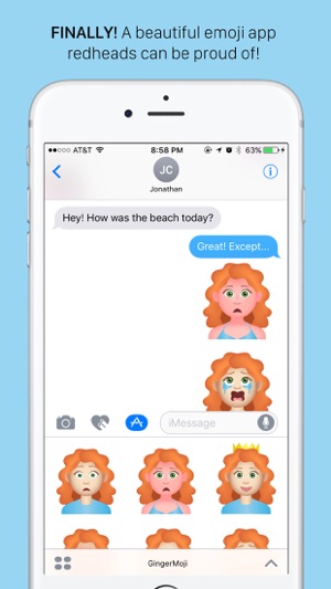 Gingermoji - Redhead Emoji Stickers for 