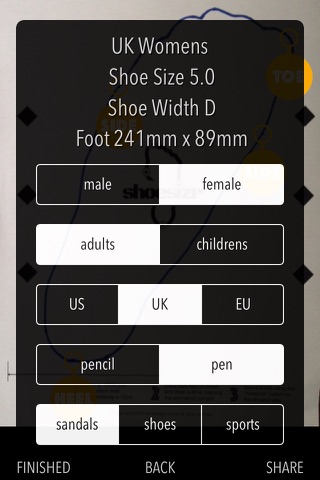 SHOESIZR PRO - find your shoe size! screenshot 2