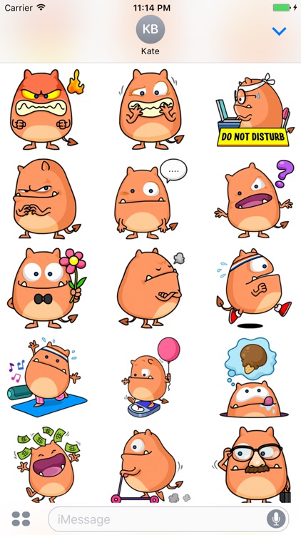 Chubby Monster - Cute stickers for iMessage