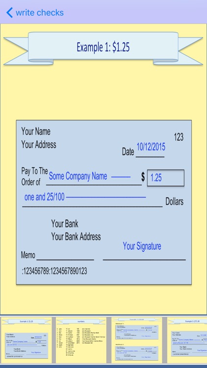 write checks