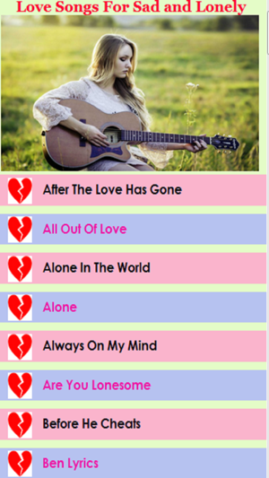 Love Songs for Sad and Lonely(圖1)-速報App