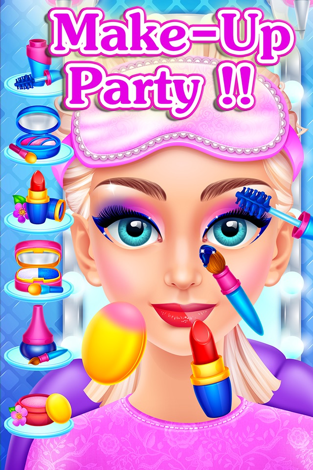 Crazy Slumber Party - Makeup, Face Paint, Dressup, Spa and Makeover - Girls Beauty Salon Games screenshot 3