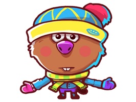 Free and funny sticker pack with Beaver from "Farm Frenzy and Friends" game