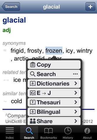 English Thesaurus (WordNet) screenshot 2