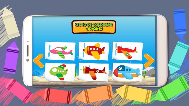 Libro de Colorear - Aviones para niños screenshot-3