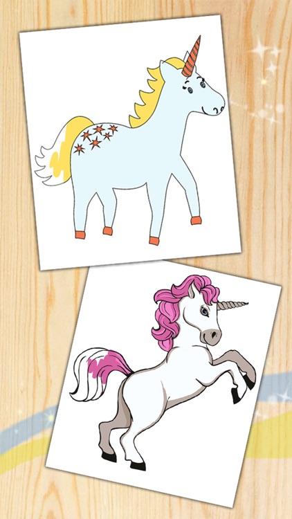 Unicorn & pegasus coloring pages Fantastic animals screenshot-4