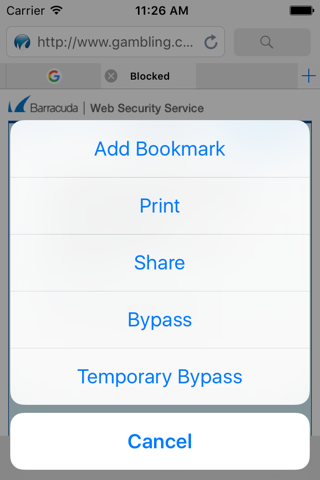 Barracuda Safe Browser screenshot 4