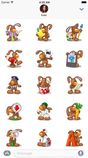 Cute Cartoon Rabbit Sticker Pack(圖1)-速報App