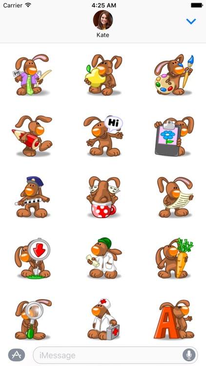 Cute Cartoon Rabbit Sticker Pack