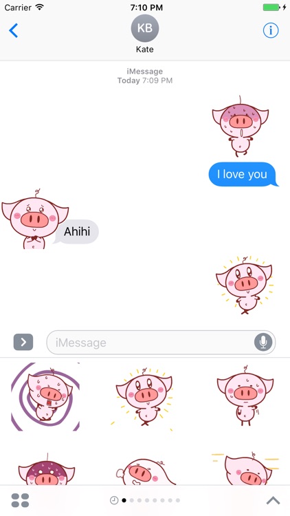 Cute pink piggy Gif - Fx Sticker screenshot-3