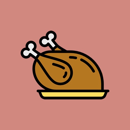 Thanksgiving Stickers - Turkey and stuffing icon