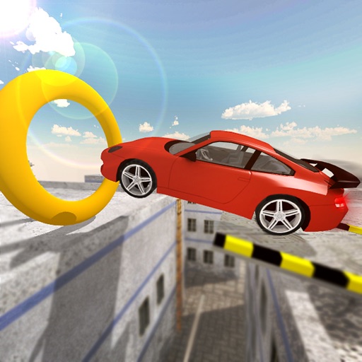 Crazy Rooftop Car Driver Stunts 3D icon