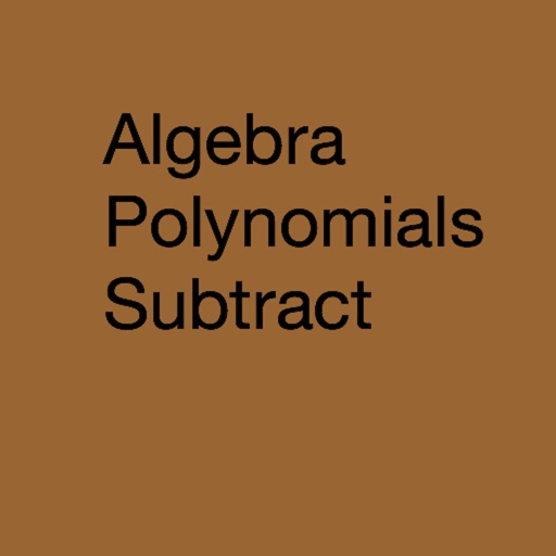 AlgebraPolynomialsSubtract