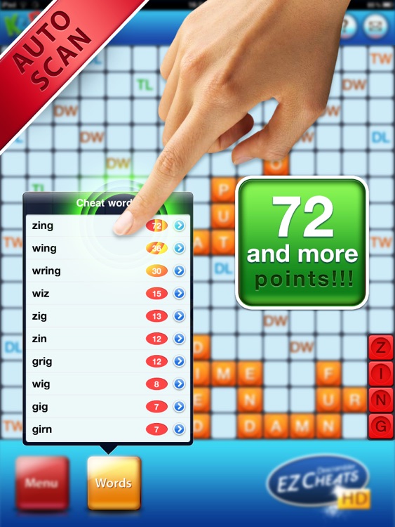EZ Cheats for Scrabble® and Words with Friends HD