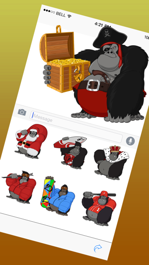 Funny Gorilla Expressions Stickers(圖3)-速報App