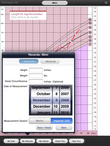 Growth Charts for Babies, Children, Infants screenshot 2