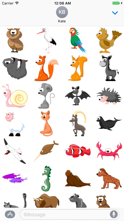 Big Set Cute Animals Sticker for iMessage #3