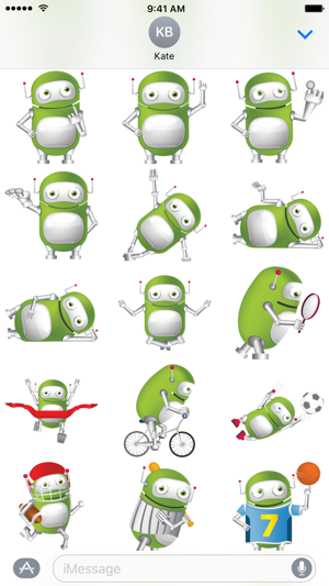 綠色機器人貼紙(圖3)-速報App