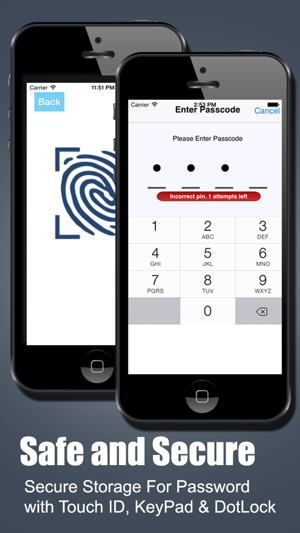 ‎Password Manager Fingerprint Password Secure Vault Screenshot