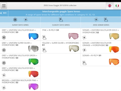 ZEISS Snow Goggle Collection screenshot 2