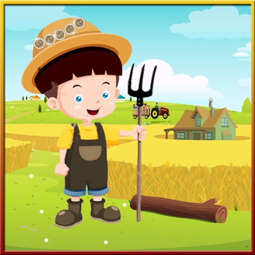 Little Kid Farmer Icon