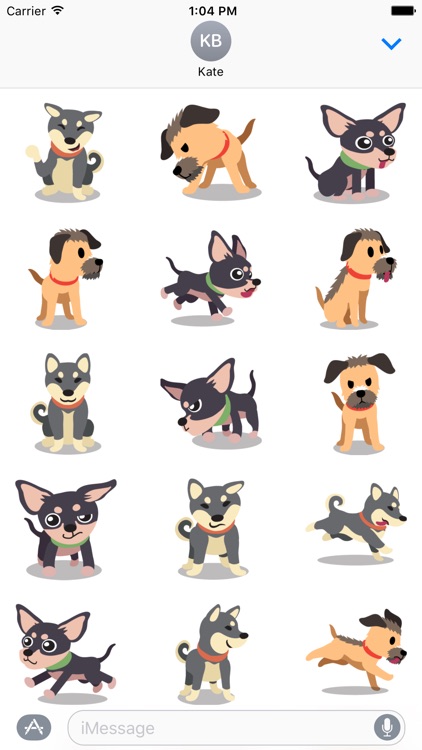 Dog stickers set