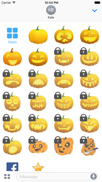 How to cancel & delete Pumpkin Emoji Face for iMessage Stickers from iphone & ipad 2