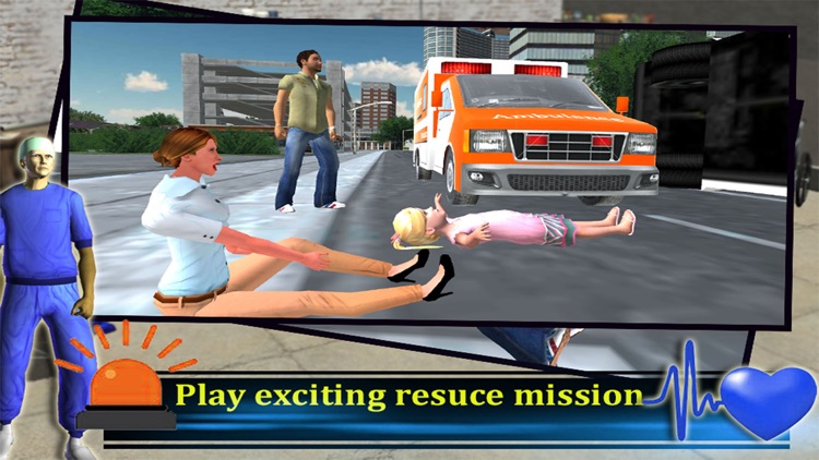 Ambulance Rescue Driver 3d 2016 : free game screenshot-3