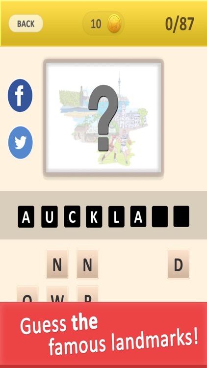 Guess the Landmark! Word Quiz Game