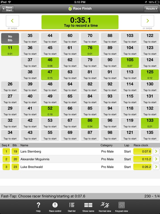 Webscorer Race & Lap Timer HD