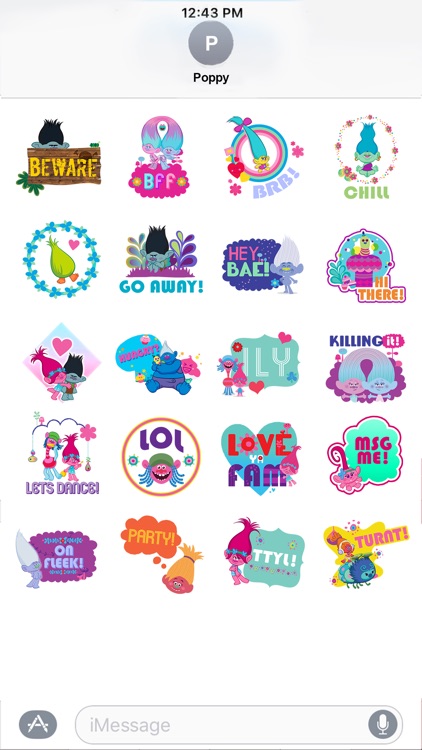 DreamWorks Trolls 2D Stickers