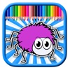 Crazy Game Cuite Spider Coloring Page For Kids