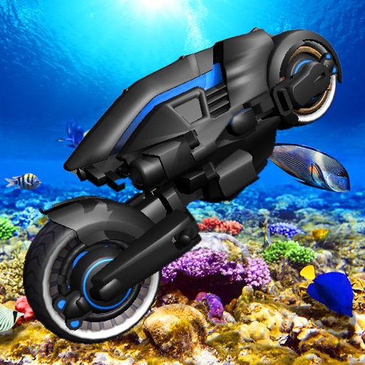 Flying Police Submarine Bike Icon