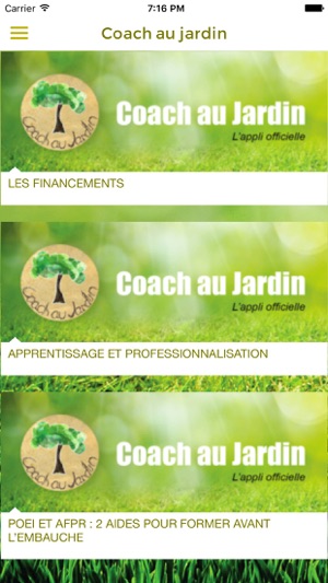 Coach au jardin