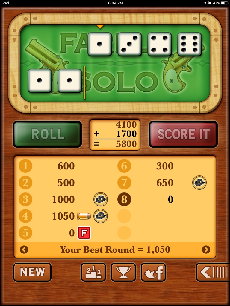 Farkle Solo - Free screenshot 2