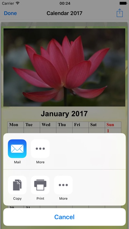 Calendar Maker 2017 - Create Photo Calendar as PDF screenshot-4