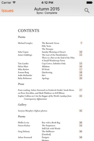The Poetry Review screenshot 2