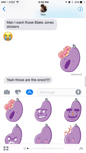 Aubergine Boys: Eggplant Stickers by Bla